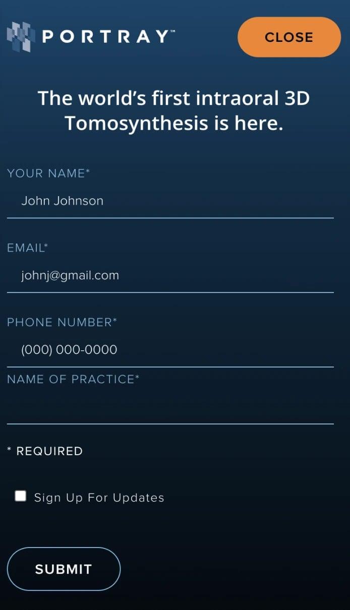 Portray form mobile view